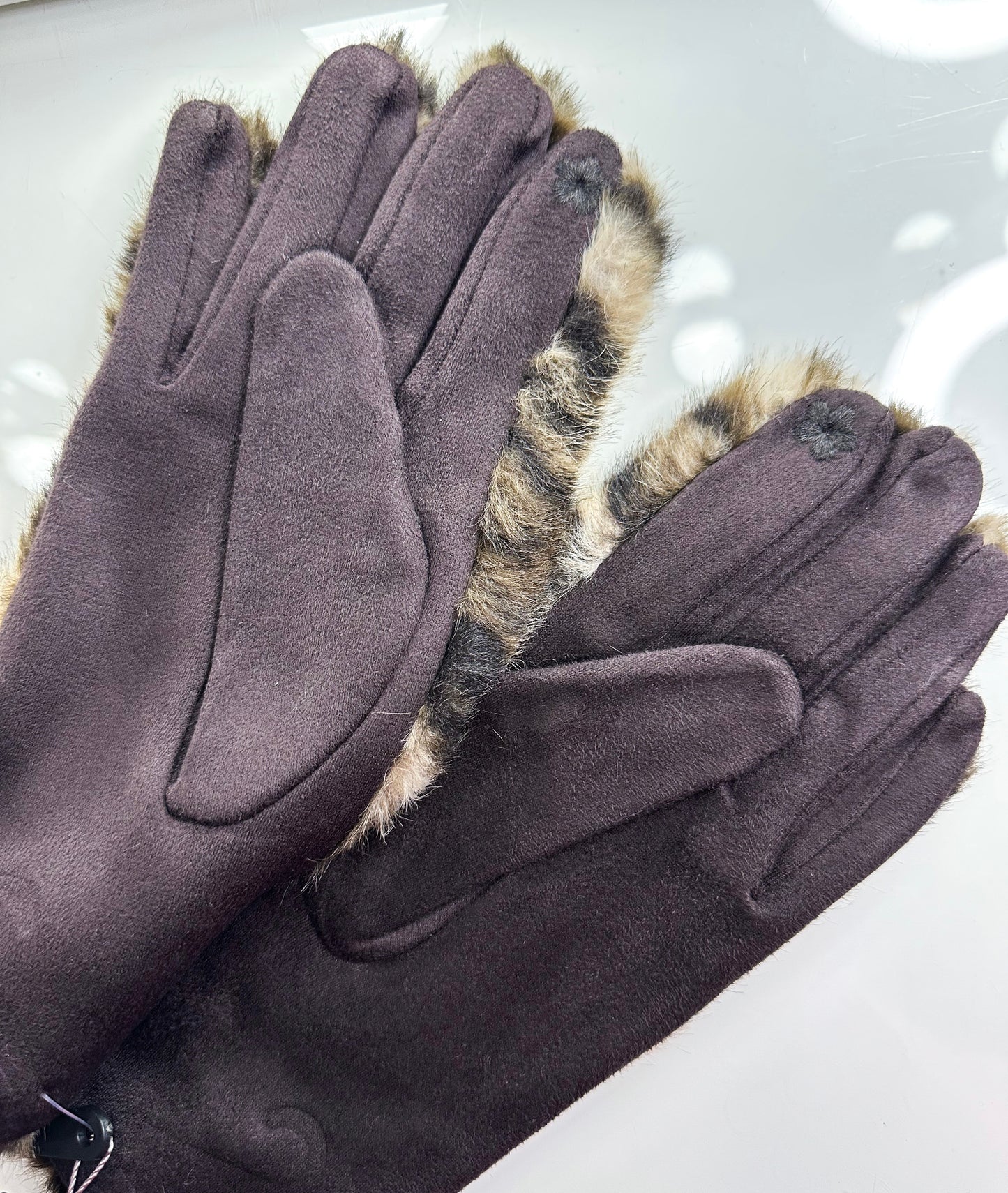 Handschuhe Leo Wildleder mit Touchscreen in 4 Farben