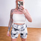 Leggings-Kurz-Marmor 5 Farben