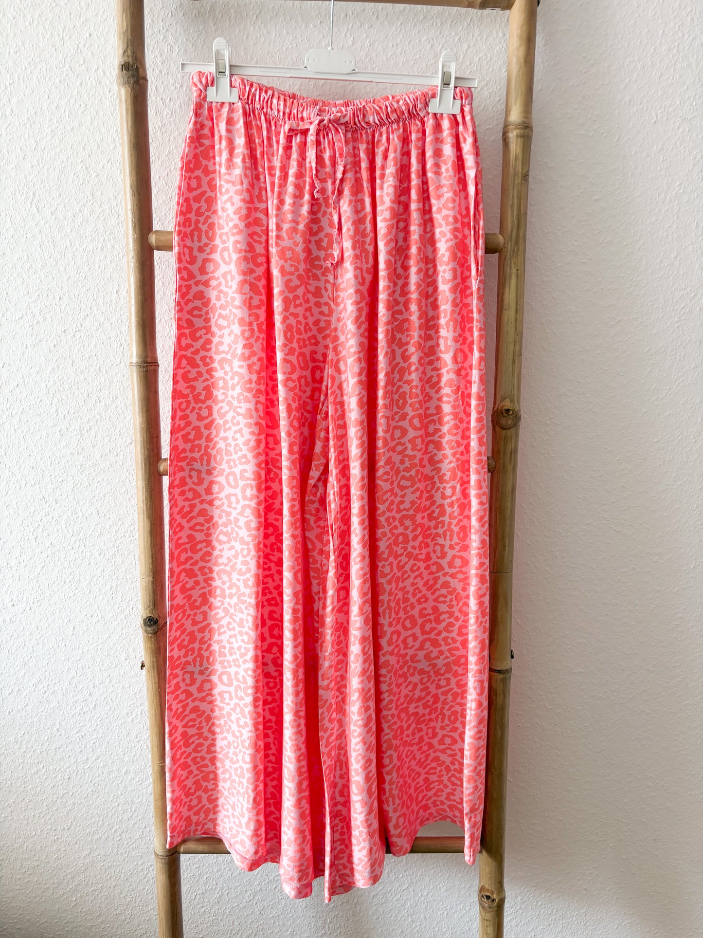 Stoffhose Seide Leo Print