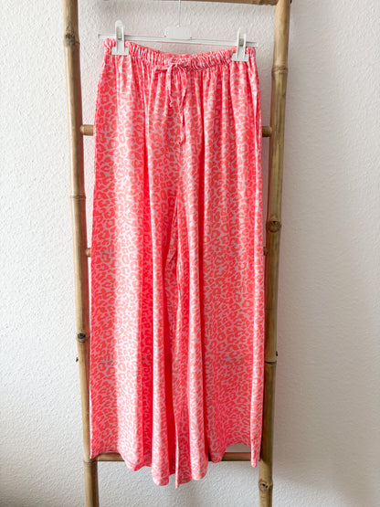 Stoffhose Seide Leo Print