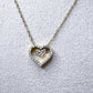 Halskette Doppelt Herz Gold&Silber
