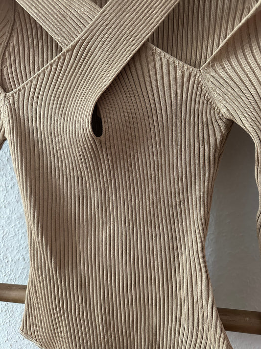 Strickbody Twist Cappuccino