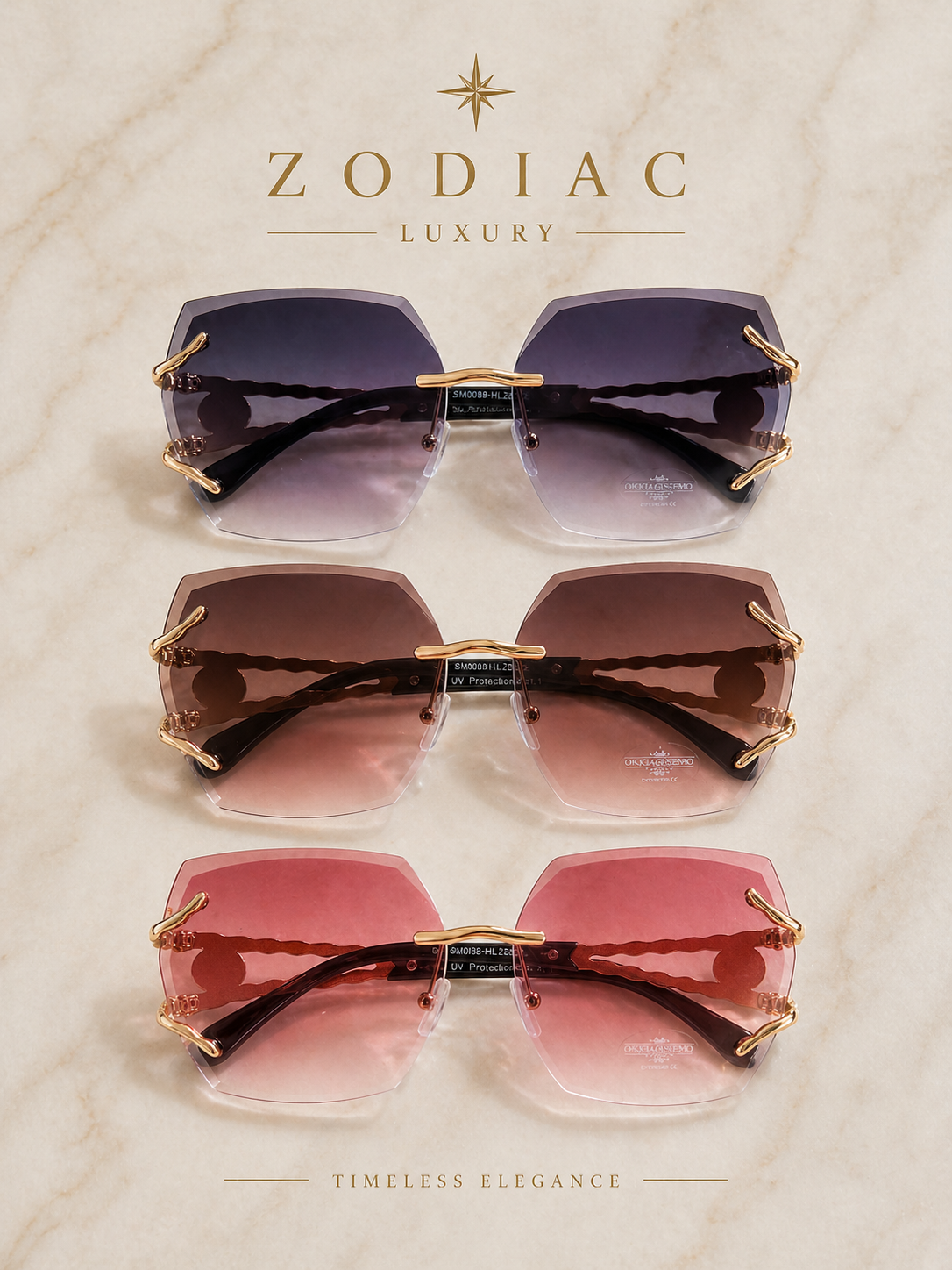 Sonnenbrille Zodiac Luxury UV 400 Protection 5 Farben