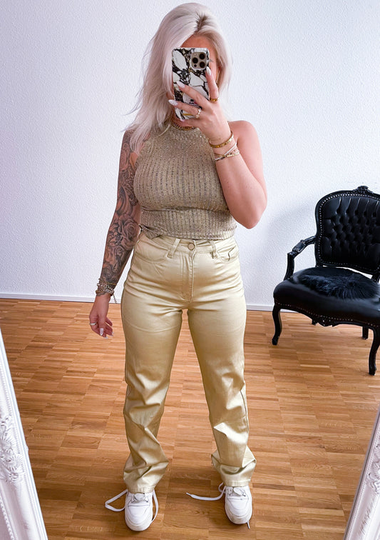 Lederhose Baggy in 2 Farben super Stretch