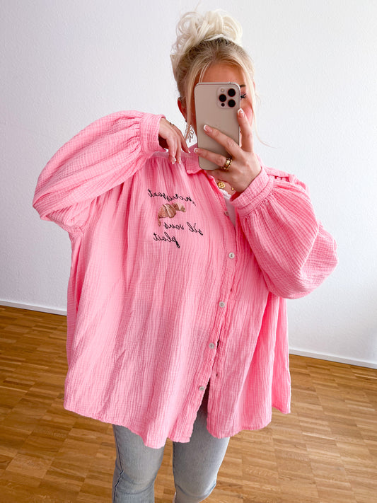 Musselin Bluse Croissant