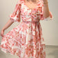 Kleid Blumen zwei Farben