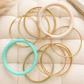 Armreif  5er Set  Edelstahl in 3 Farben