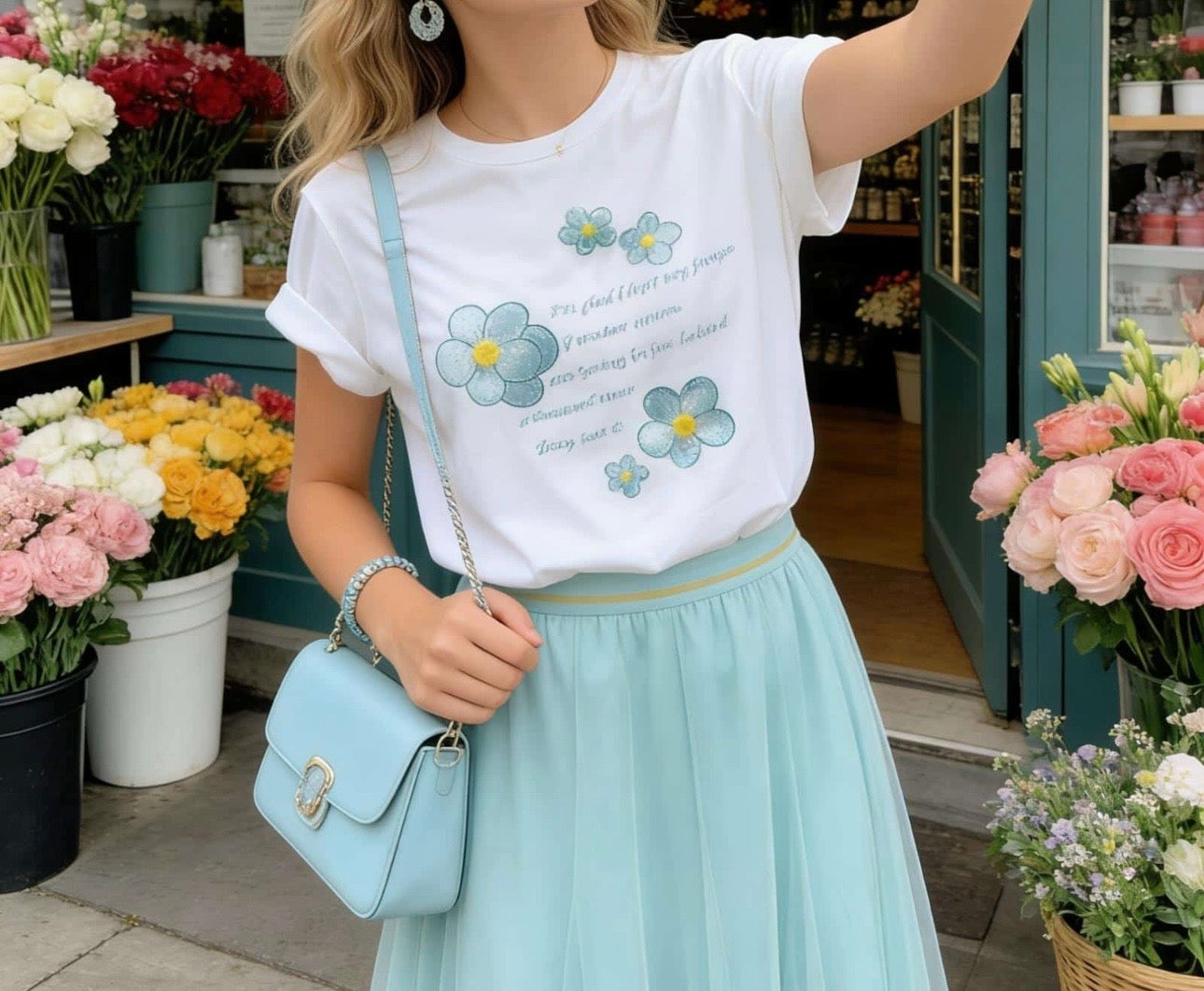 T Shirt Sakura Blume in 4 Farben