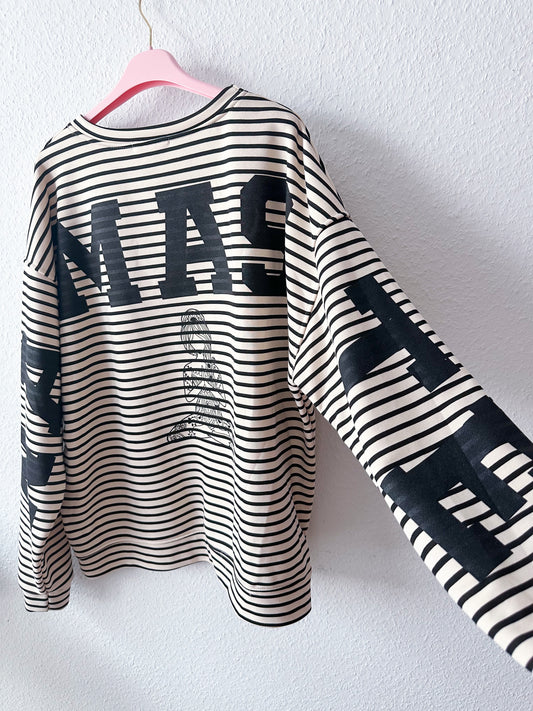 Sweatshirt Namaste Creme Schwarz