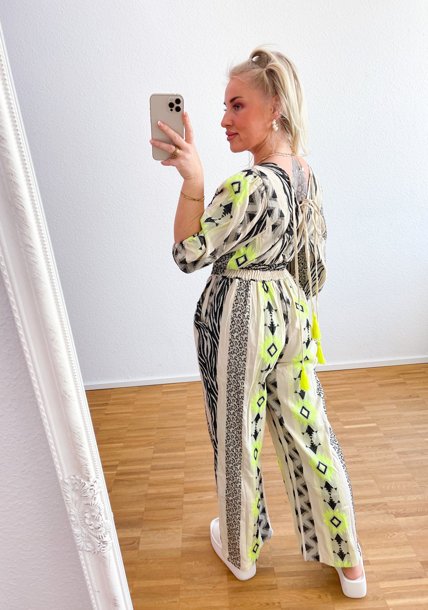 Jumpsuit Boho Neon Gelb