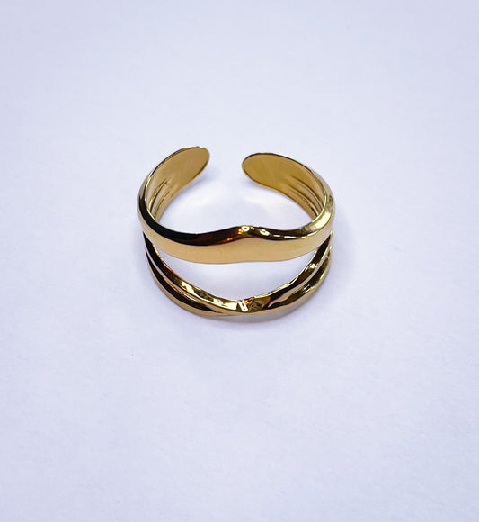 Ring-Doppelt Gold& Silber