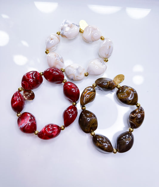 Armband Muschel Marmor 3 Farben