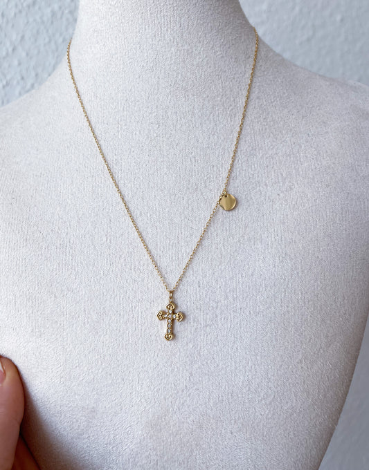 Halskette Kreuz Bling