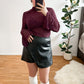 Leder-Shorts mit Rock Optik Skort Lederlook