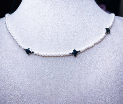 Halskette Pearl Glücksklee 2 Farben