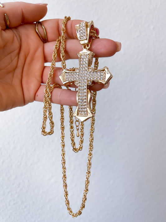 Halskette Boho Kreuz