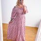 Kleid-Rose 100% Viscose