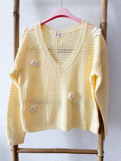 Pullover Blume in 2 Farben