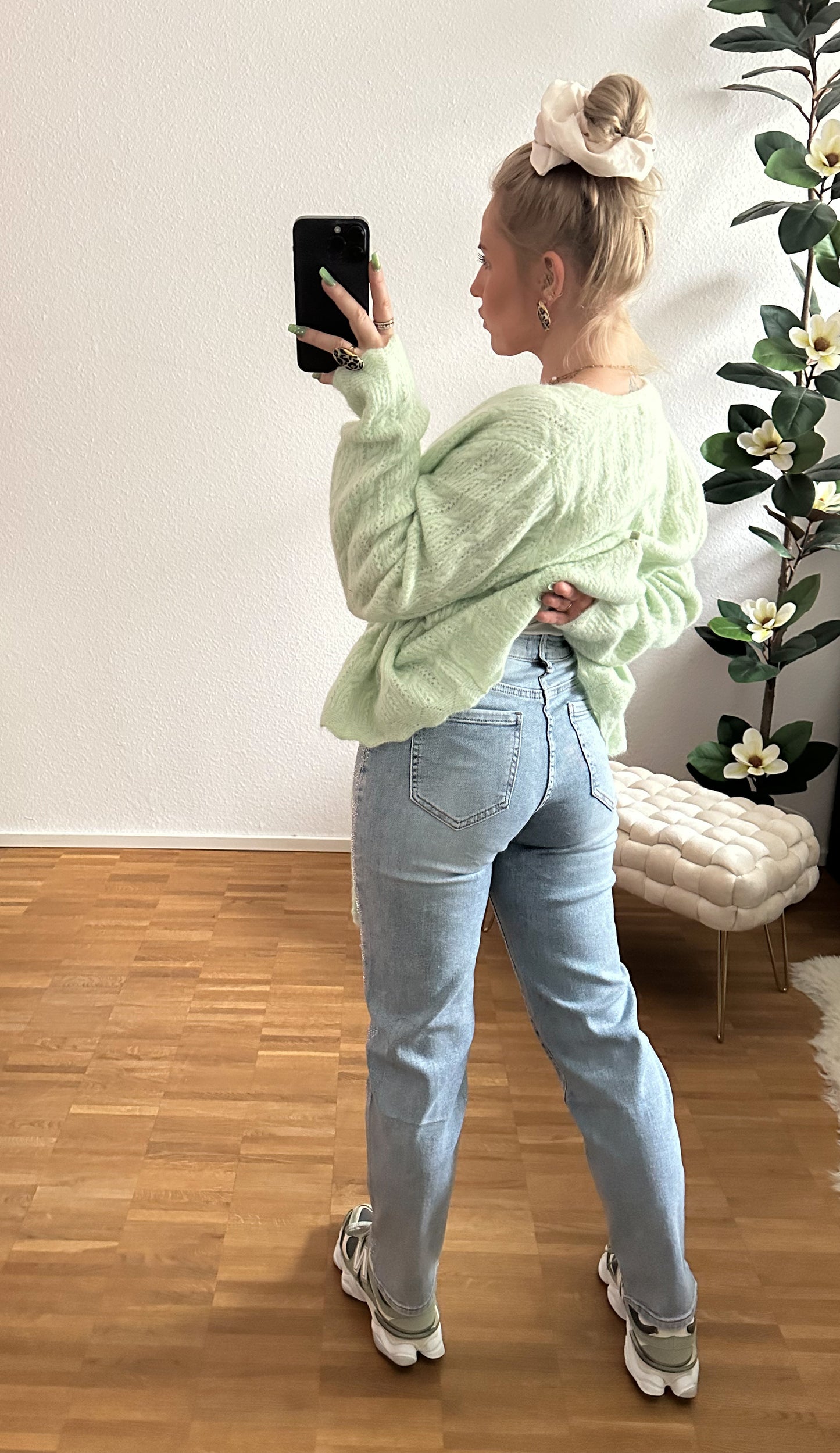 Jeanshose Mom Fit Bling Premium 2 Farben