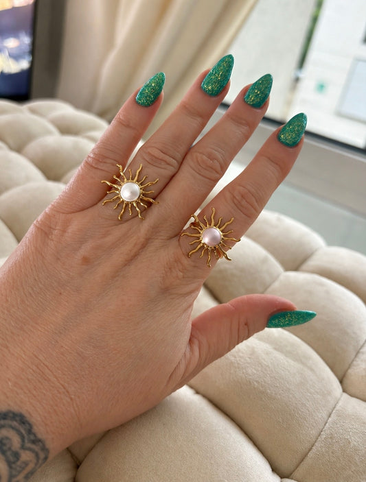 Ring Sonne S.Steel zwei Farben