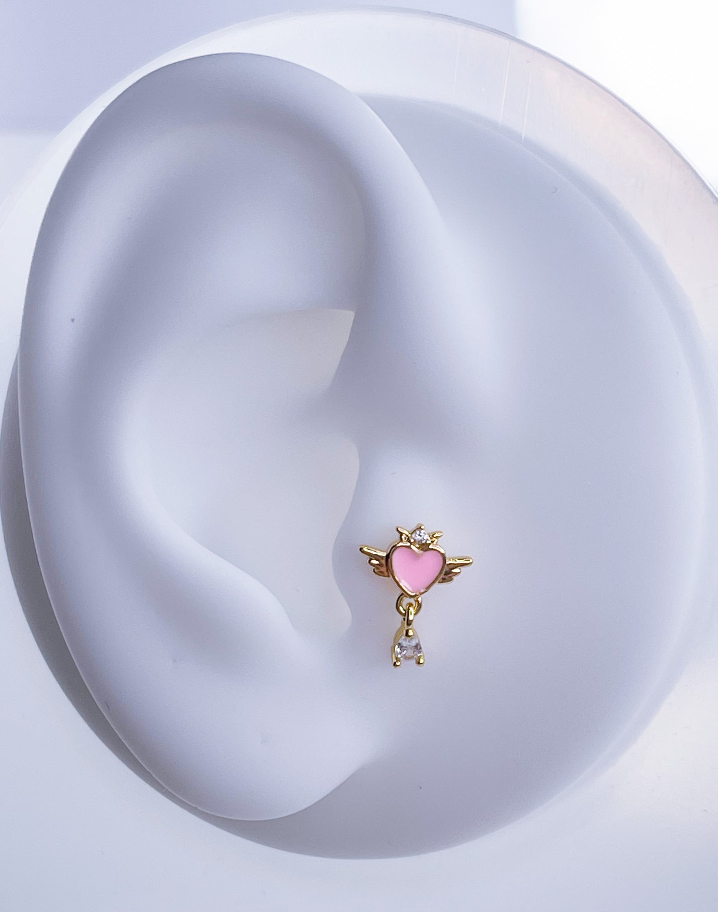 Ohr-Piercing Herz 14K Gold