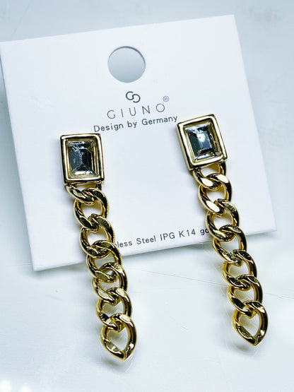 Ohrringe Kette Silber und Gold