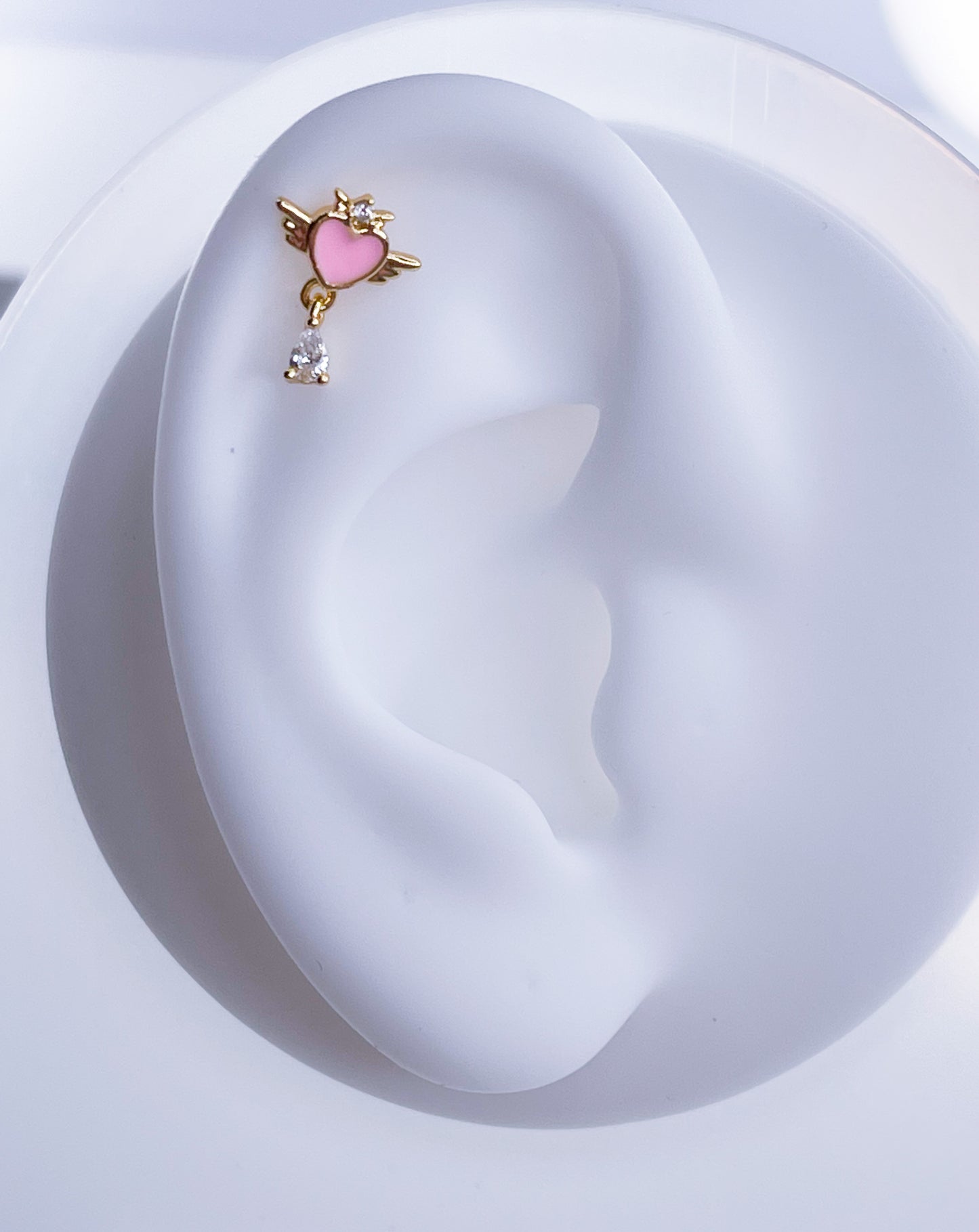 Ohr-Piercing Herz 14K Gold