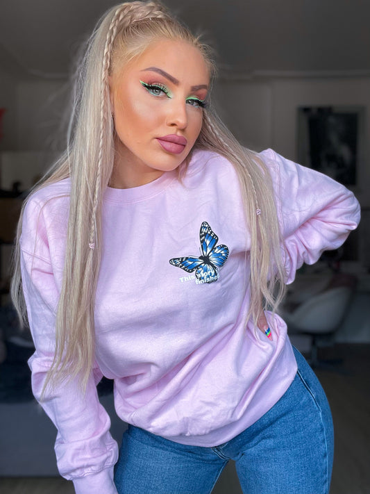 Sweatshirt Butterfly Rosy