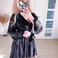 Pailletten-Kleid Girly Schwarz