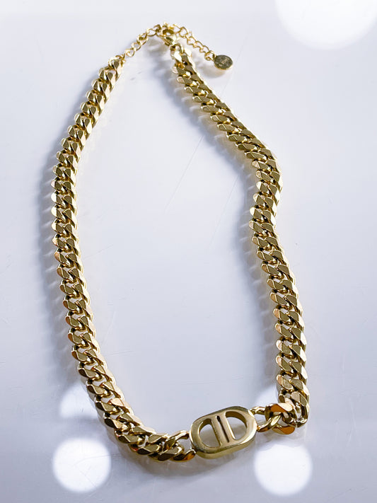 Halskette DD Silber und Gold
